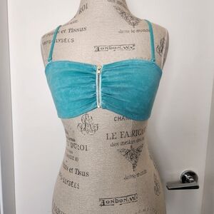 Aritzia Blue Bandeau Bralette